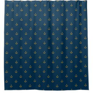 Navy Gold Anchor Pattern