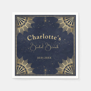 Navy & Gold Celestial Tarot Bridal Shower Napkin