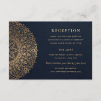 NAVY GOLD CLASSY ORNATE MANDALA WEDDING RECEPTION