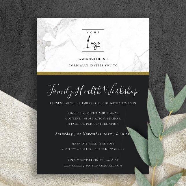 NAVY GOLD DAHLIA FLORAL WORKSHOP TALK EVENT INVITE (Creator Uploaded)