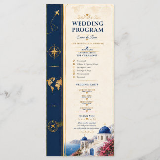Navy Gold Destination Wedding Program