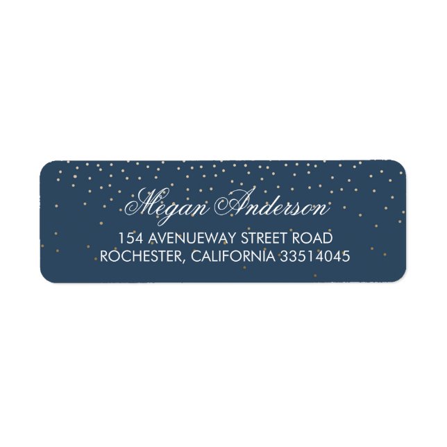Navy Gold Glitter Wedding (Front)