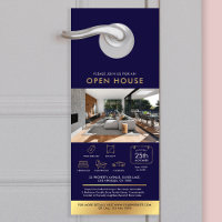 Navy & Gold Open House Invitation House For Sale