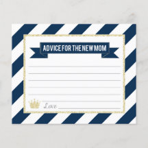 Navy Gold Prince Advice for the New Mom