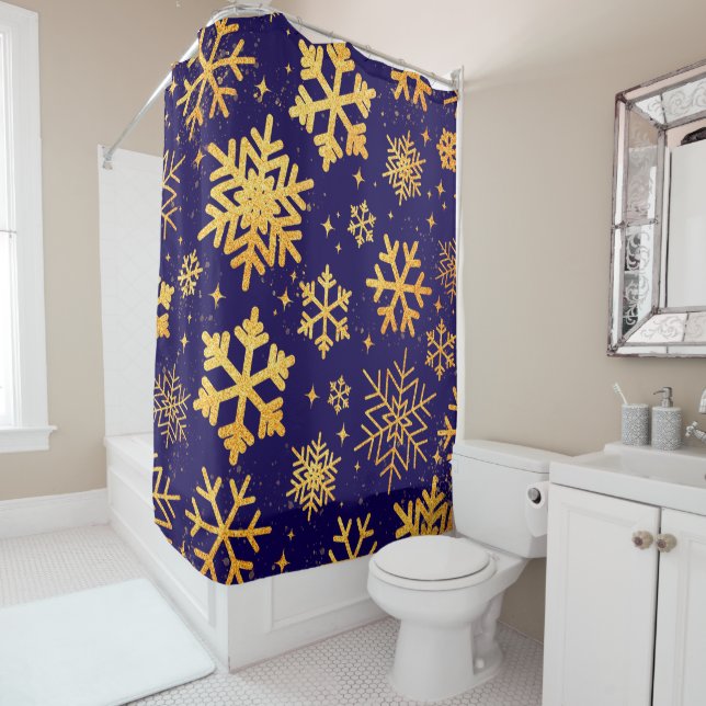 Navy Gold Snowflake Elegance – Winter Glam (In Situ)