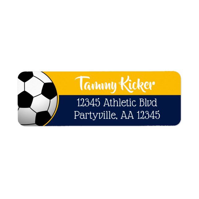 Navy & Gold Soccer Address (Front)