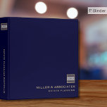 Navy Gold Square Logo Binder<br><div class="desc">Designed for Estate Planners and Law and Legal firms. This binder is ideal for organizing your client's portfolio information.</div>