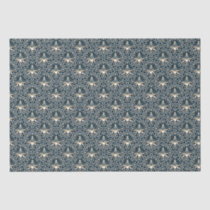 Navy & Gold Star of Wonder Mandala Art Deco Fans Tissue Paper