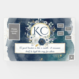 Navy Gold Teacher Appreciation Photo Banner