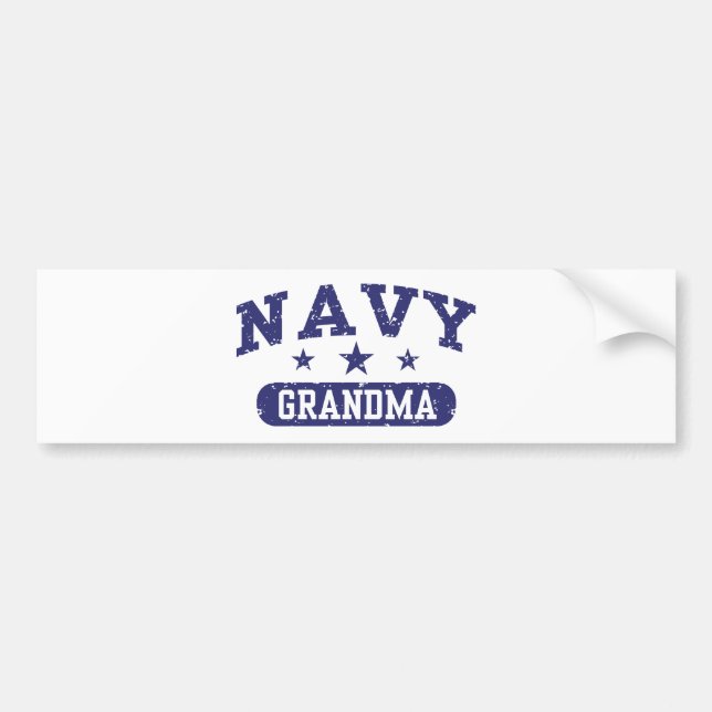 Navy Grandma Bumper Sticker (Front)