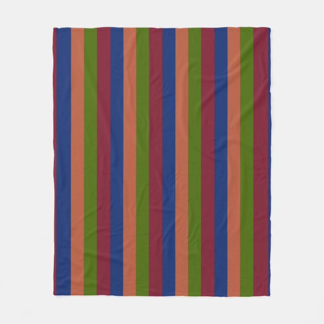 Navy Green Fleece Blanket (Front)
