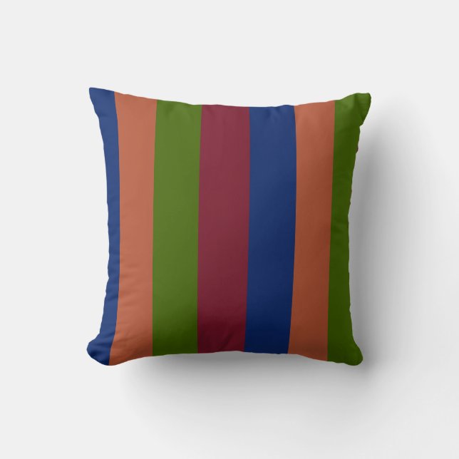 Navy Green Throw Pillow (Front)