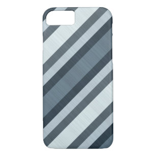 Navy Grey Grey Stripes Case-Mate iPhone Case