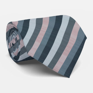 Navy Grey Pink Striped Tie