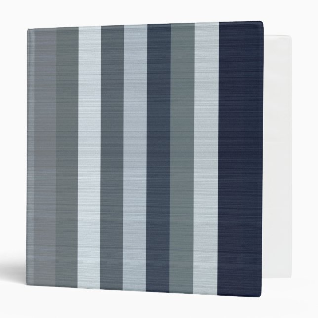 Navy Grey Stripes Throw Pillow  Binder (Front/Inside)