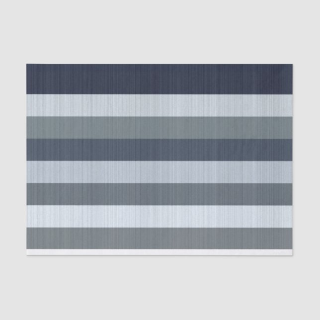 Navy Grey Stripes Throw Pillow  Tissue Paper (Front)