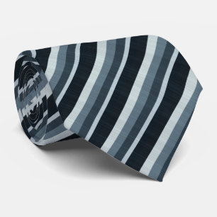 Navy Grey Stripes Tie