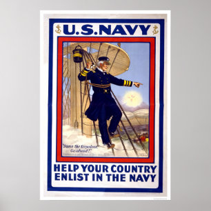 Navy - Help your country Poster
