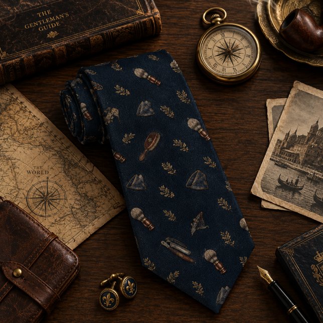 Navy Heritage Grooming Valet Pattern Tie (Creator Uploaded)
