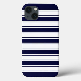 Navy Horizontal Stripe iPhone 13 Case