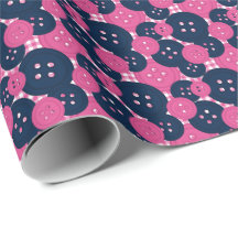 Navy Hot Pink Button Gingham - Craft & Sewing Room