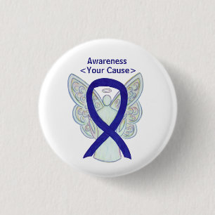 Navy, Indigo, Dark Blue Awareness Ribbon Pin