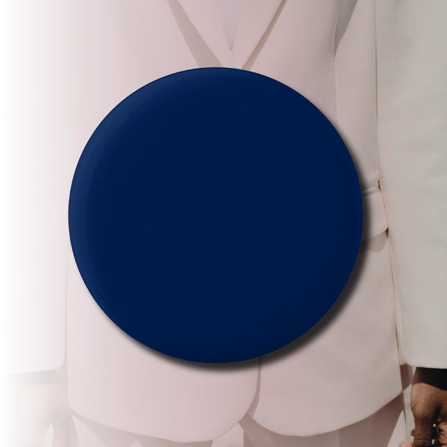 Navy Indigo Solid Colour | Classic and Elegant 2 Inch Round Button (Creator Uploaded)