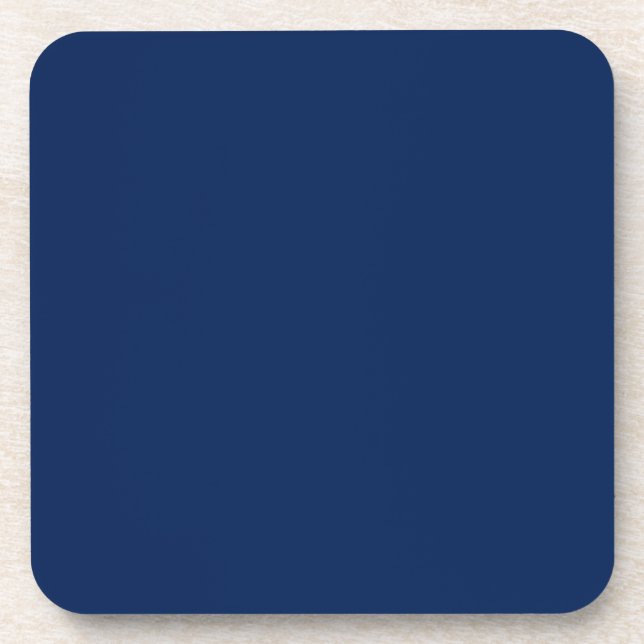 Navy Indigo Solid Colour | Classic and Elegant Coaster (Front)