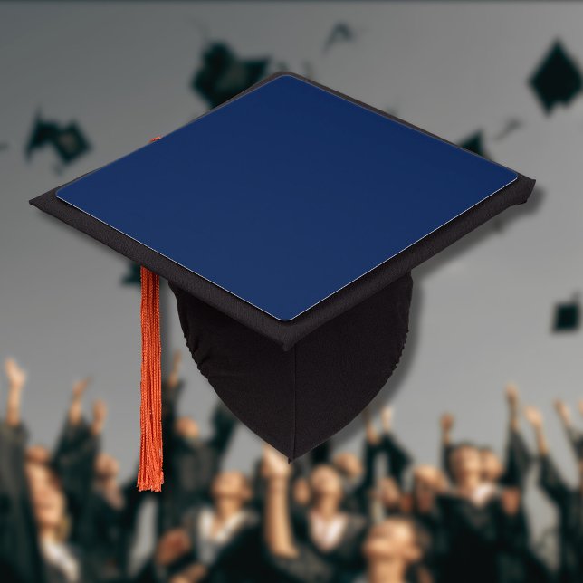 Navy Indigo Solid Colour | Classic and Elegant Graduation Cap Topper (Creator Uploaded)