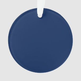 Navy Indigo Solid Colour   Classic and Elegant Ornament