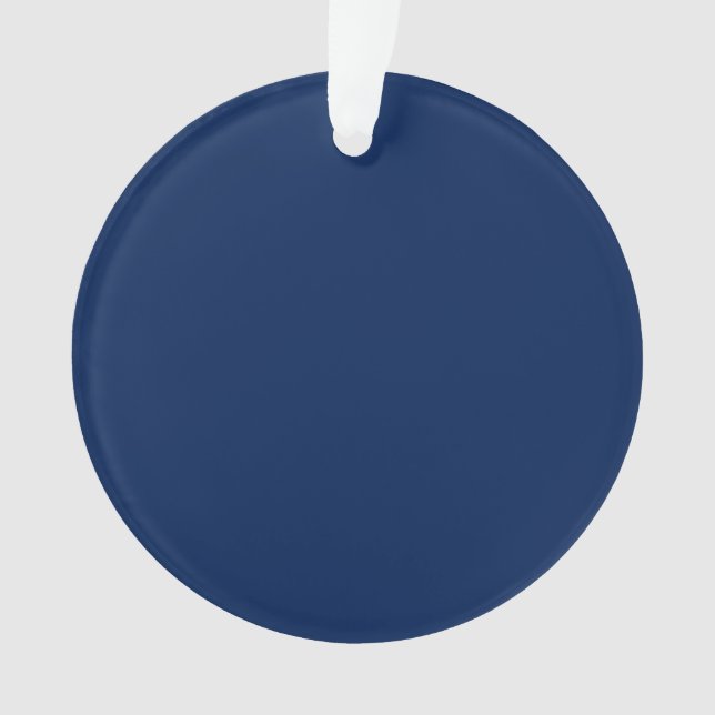 Navy Indigo Solid Colour | Classic and Elegant Ornament (Front)