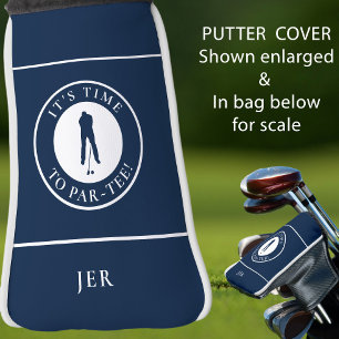 Navy Its Time to Par Tee Funny Personalized Fun Golf Head Cover