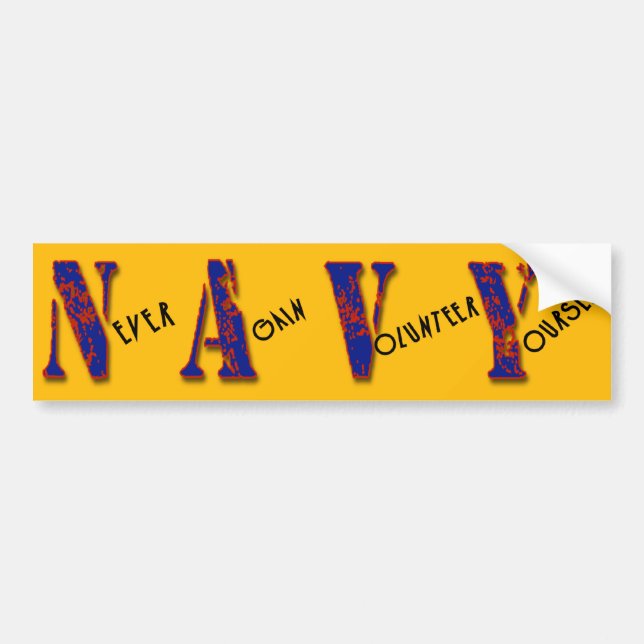 NAVY JOKE BUMPER STICKER (Front)