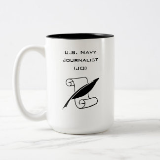 Navy Journalist Two-Tone Mug, 15 oz Two-Tone Coffee Mug