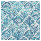Navy LIKE A MERMAID Nautical Fish Scales Pattern