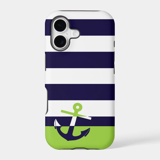 Navy/Lime Green Anchor (Back)