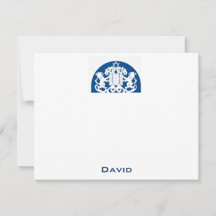 Navy Lions Bar Mitzvah Thank You Card