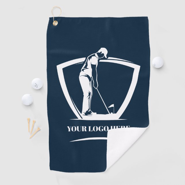 Navy Logo Golf Tournament Swag Golf Towel (InSitu)