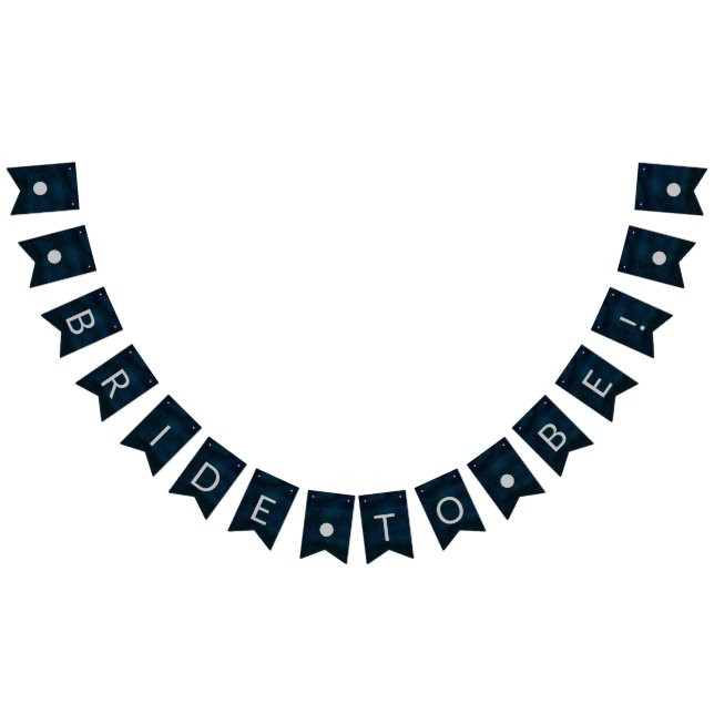 Navy Lustre Dark Blue Bride to Be Bridal Shower Bunting Flags (All)
