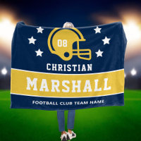 Navy Maize Gold Custom Football Name