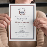 Navy & Maroon Justice Wreath Law School Graduation