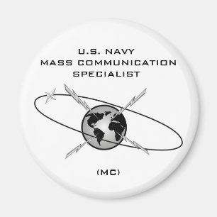 NAVY MASS COMMUNICATION SPECIALIST ROUND MAGNET