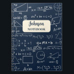 Navy Mathematics Lovers Math Geek Notebook<br><div class="desc">The perfect Cute Mathematic Lovers,  Math Geek,  a pattern gift idea for all men,  women & kids who love Math Equation With a Beautiful Navy colour you can personalize your name. Click our name store for more interesting designs.</div>
