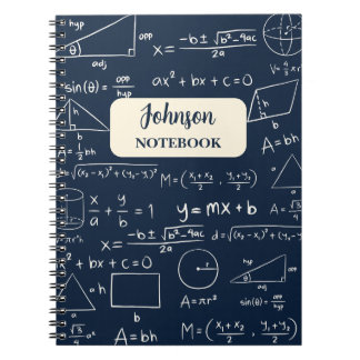 Navy Mathematics Lovers Math Geek Notebook