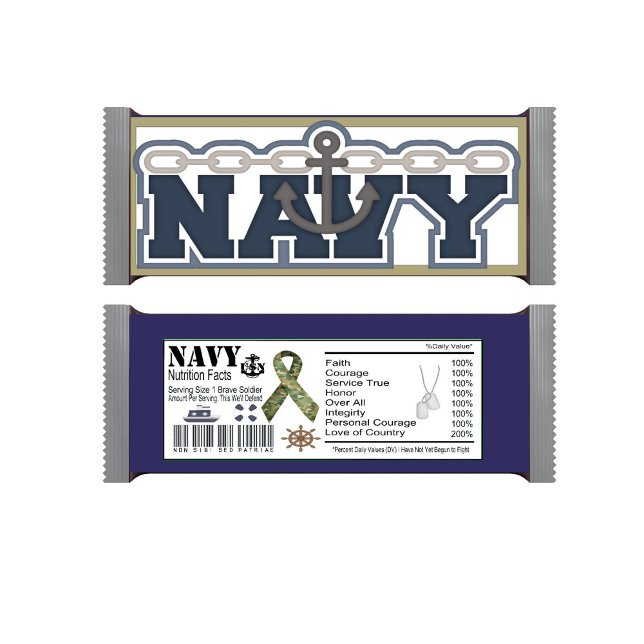 Navy Military Celebration Candy Bar Wrapper Notepad (Creator Uploaded)