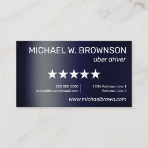 Navy Minimal Driver Business Card