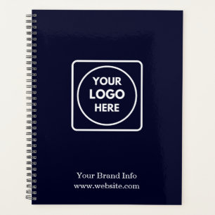Navy Minimalist Custom Corporate Logo Planner