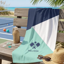 Navy Mint Coastal Summer Pickleball Name