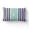 Navy Mint Green Stripes Monogram