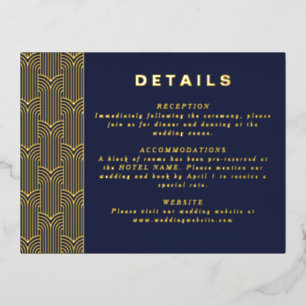 Navy Modern Foil Detail Card